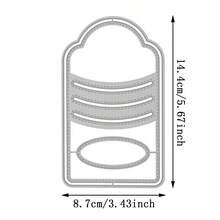 Troqueles de corte de acero al carbono, marco de encuadernación de libros, adecuado para cortar papel, tarjetas de felicitación, estampado en relieve, proyectos de manualidades de decoración del hogar - Plateado - Ver 18