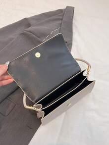 复古撞色豹纹优雅单肩/腋下包，女士豹纹手提包，豹纹强势回归