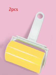 1/2pcs Reusable Lint Roller Clothes Sticky Dust Remover Brush, Washable Fabric Cleaner For Pet Hair, Lint, Dust