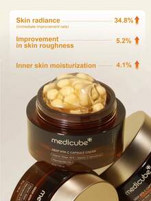Medicube Deep Vitamin C Gold Capsules Facial Moisturizing Cream - Liposome Capsules For Wrinkles And Skin Luster - Transparent Gel For Radiant Moisturizing - Korean Skincare 55g - Vitamin C Capsule Cream - View 4