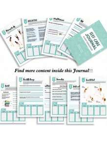 Diario di auto-cura - Sfida di 30 giorni per l'amore di sé, quaderno per riflessioni quotidiane - Pianificatore per la salute mentale e la crescita personale, registro di meditazione e umore, formato A5 (5,6x8,2 pollici), forniture scolastiche, ritorno a scuola