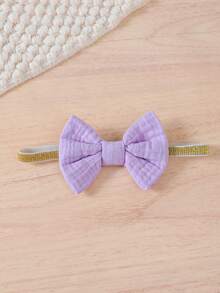 2pcs Set Simple Casual Solid & Floral Patchwork Bowknot Contrast Mini Cap Sleeve Long Dress With Headband, Suitable For Outdoor And Daily Wear In Spring Autumn