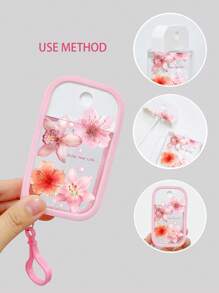 Spray Bottle, 1/2pcs Summer Moisturizing Water Cosmetic Bottle, Pink Flower Print, Ocean Turtle Print Pattern Perfume Spray Bottle, With Hook And Anti-Fall Silicone Protective Cover, Can Be Given To Family Or Friends For Birthday Gifts, Holiday Gifts, Suitable For Travel Portable 50ml