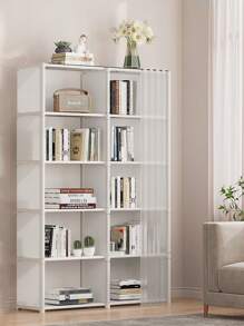 1pc Portable Closet Organizer, Multifunctional Cube Bookcase, Storage Shelves With Curtain, 31.5"W X 15.7"D, Freestanding Assembly, For Bedroom, Living Room, Kitchen, Office, Holidays, Christmas Gift