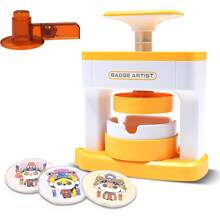 Badge Maker 1 Set DIY Round Button Maker With 48 Patterns And 48 Button Parts Cute Press Pin Maker Machine Gift (Some Color Patterns Are Random)