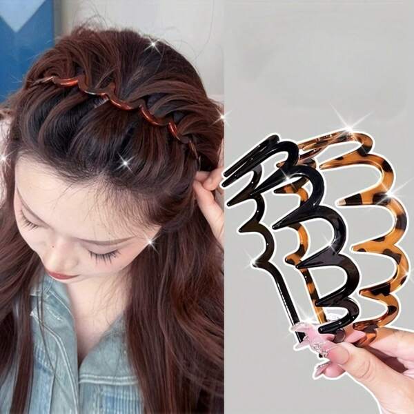 2pcs Versatile Women Wavy Teeth Headband For Washing Face, Fashionable Style, Hairband Headband For Women ,Hair Accessories, Diadema, Hair Hoop