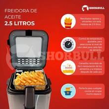Freidora eléctrica 2.5L - SHORBULL - Tipo de Enchufe A USA (110-127V) - Ver 6
