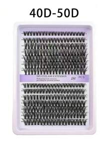 30/40/50/60/80/100D 8-16 mm D Curl Kit de extensión de pestañas con unión de pestañas y pegamento de sellado, grupos de pestañas, herramientas de maquillaje, kit de extensión de pestañas DIY para pegar pestañas,pestañas pestans extensiones de pestañas