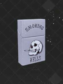 1个加厚香烟盒，容量20支，防压防水，多款式吸烟配件，男女通用，四季皆宜，香烟盒，礼品 - 彩色 - 查看 8