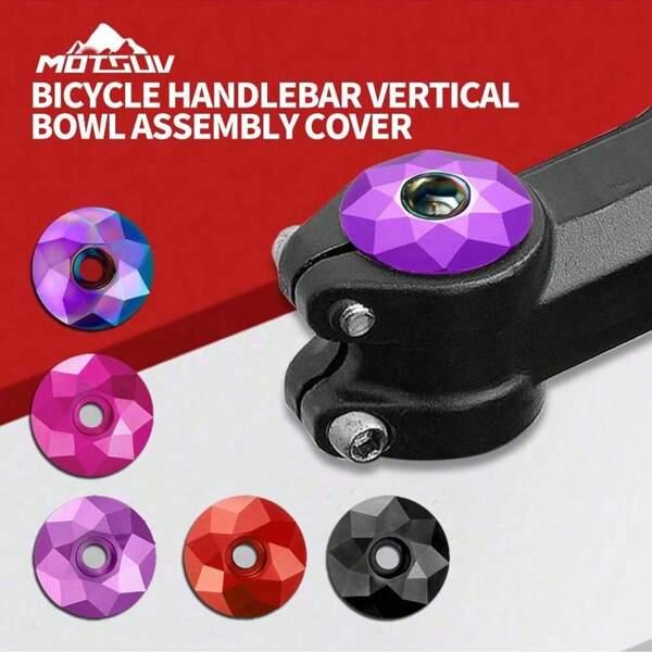 Titanium Alloy Diamond Bike Headset Cover Cap, Suitable For Mountain Bikes And Road Bikes