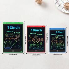 XZBB 2/1pcs 12/10/8.5 Inch LCD Writing Tablet, Kids Doodle Board Suitable For Children 3+ Years Old For Home Education Drawing, Essential Toy For Car/Airplane/Camping Travel, Great Christmas/Halloween/Back To School/Birthday Gift For 3-8 Year Old Children - Multicolor - View 5