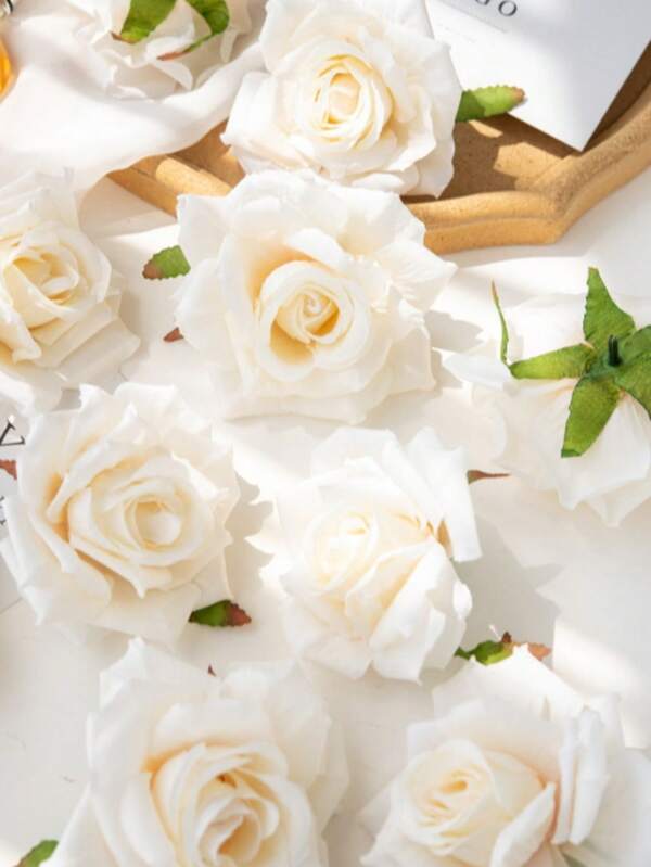 5/15 cabeças de rosas artificiais para decoração de casamento, buquê de noiva, corpete de pulso, decoração de parede, decoração de casa, decoração de ano novo, presente de dia dos namorados