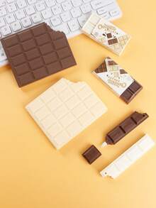 Portable Chocolate Shaped Stationery Set With Notebook Eraser And Ballpoint Pen, School Supplies, Rewards, High Quality Eraser, Notebook, Ballpoint Pen, Suitable For Home, Office, School, Back To School Prizes - Multicolor - View 12