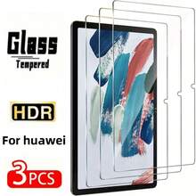 3 片透明高清平面钢化膜适用于华为平板电脑 V8 PRO /X8 PRO/PAD8/PAD9/X8 /X8A/X8 LITE/PADX9/X9A/MATEPAD 11/MATEPAD T10/Honor PadV8 系列型号，易于安装，高清透明，防刮耐磨，防摔钢化玻璃屏幕保护膜 - 透明 3PCS - 查看 1