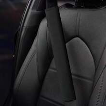 1 buah Pelindung Bahu Sabuk Pengaman Mobil Warna Hitam, Pelindung Sabuk Panjang untuk Truk, Universal untuk Semua Musim - Hitam - View 2