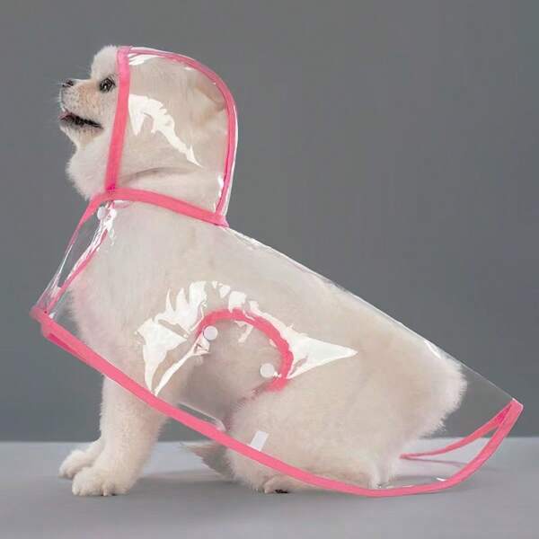 New Style Pet Rain Coat, Fashion Transparent Plastic Dog/Cat Raincoat For Small/Medium Pets