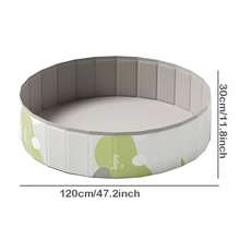 1pc Portable Non-Inflatable Easy Set-Up Swimming Pool, Outdoor Summer Courtyard Water Play Pool, Composite Board Round Family Relaxing Fun Pool, Ball Pit - Multicolor - View 11