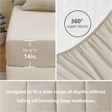 Oatmeal Comforter King Size 7 Pieces Bed In A Bag Oatmeal King Bedding Set With All Season Quilted Comforter, Flat Sheet, Fitted Sheet, Pillowcases - 彩色 - 查看 6