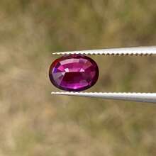 100% Purplish Red Sapphire Loose Oval Cut Gemstone For Charms Advanced Jewelry Making Materials DIY