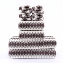 8-teiliges graues Handtuch-Set, 2 Badetücher, 2 Handtücher und 4 Waschlappen - hochabsorbierend, schnelltrocknend, super weich aus Mikrofaser, flauschiges Badezimmer-Handtuch-Set für Schönheitssalon, Hotel, Sport, Zuhause, Handtücher, Hautpflege-Badetücher