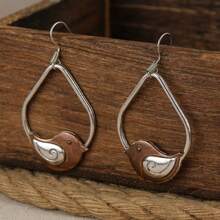 Creative Retro Vintage Cute Bird Pendant Earrings, Fun Jewelry Accessories For Women's Holiday Parties, Perfect Gifts For Friends
