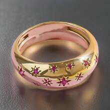 1 pièce Bague dôme étoile minimaliste audacieuse et élégante, cadeau d'anniversaire, pour toutes les occasions (sans boîte)