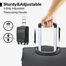 Lightweight Soft Case Luggage 20"/24"/28" & 3-Piece Set – Expandable Suitcase With Spinner Wheels, TSA Lock, Cabin Size Carry-On & Check-In Travel Bag For Business Trips, Holidays & Weekend Getaways – Unisex