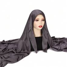 1 Stück Frauen Abaya Accessoires einfarbiger praktischer Schleife-Fixierung rutschfester Chiffon Hidschāb Kopftuch
