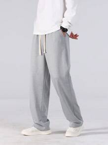 3pcs/Set Men's Solid Color Casual Sports Pants - All Season - Basic Drawstring Waistband And Cuffs Leisure Running Workout Trousers - Suitable For Daily Wear And Outdoor Sports - Ideal Gift