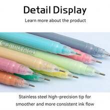 99-162 pièces Stylos-gel de grande capacité colorés de marque co-designés, 99-162 couleurs Stylos de marqueur colorés pour étudiants, Surligneurs, Stylos de peinture de graffiti empilables, 9 couleurs Ensemble de stylos colorés pour les étudiants, Fournitures de papeterie, Fournitures scolaires essentielles pour la rentrée - Multicolore - Voir 8