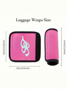 Anpassat namngivet bagagehandtagsskydd, personlig text bagagehandtagshylsa, anpassad barnvagnsidentifiering, anpassningsbart bagageskydd, 14x15cm, orange/röd/blå/gul/rosa röd/svart/grön, bagageskydd, mors dag-present, påskpresent, alla hjärtans dag-present, födelsedagspresent - Multifärgad - Visa 3