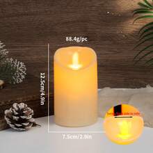 Đèn trang trí nến dùng pin trong nhà và ngoài trời 5 chiếc/3 chiếc/1 chiếc, Đèn trang trí nến LED không ngọn lửa nhấp nháy, Đèn trang trí không khí tiệc cưới Halloween Giáng sinh, Đèn trang trí không khí đặc biệt cầu hôn bằng nến màu trắng kem (Không có pin) - trắng - Xem 12
