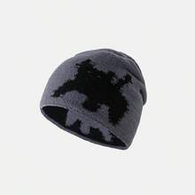 Gorro tejido con estampado de letras para mujer, ropa de calle Hop Harajuku Y2k, jersey de moda coreana estético negro Unisex ZNZC - 1 - Ver 16