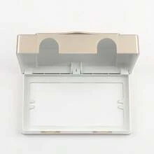 1 pieza Protector de enchufe doble tipo 86 Caja de seguridad para niños Caja impermeable Suministros de baño