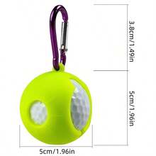 1 件高尔夫球架软硅胶夹带钩，高尔夫球套球盖，高尔夫硅胶球套高尔夫球盖保护袋，高尔夫球架 - 彩色 - 查看 5