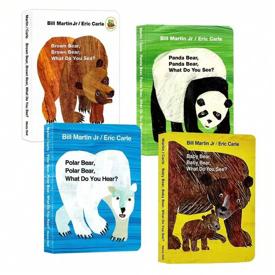 English Picture Book & Classic Literary Work, Brown Bear, Small Bear, Polar Bear, Panda Bear, Bedtime Reading, Daily Life Journal, Round Corner Design - Multicolor - View 1