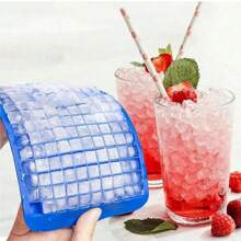 1pc/2pcs 160-Cavity 1*1cm Mini Square Silicone Ice Cube Trays, Reusable Flexible Ice Cube Molds, Unbreakable Ice Cube Making Tools For Whiskey, Milk, Juice, Chocolate And Other Beverages