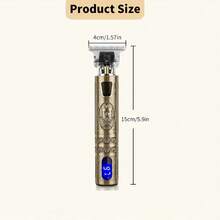 1件装专业电动雕刻理发器，男士理发推杆，个性化理发店刮胡须理发美容工具，父亲节礼物