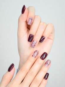 20 片指甲油贴纸、半固化凝胶指甲油条、UV 凝胶贴纸、指甲胶带、持久、易于粘贴和去除 - 彩色 - 查看 4