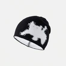 Gorro tejido con estampado de letras para mujer, ropa de calle Hop Harajuku Y2k, jersey de moda coreana estético negro Unisex ZNZC - 1 - Ver 5