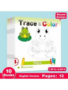 一套10本儿童涂色书，包含10个不同的主题。学习简单的笔触，提升孩子的涂色技巧和艺术创造力。培养色彩感知能力，提供早期教育启蒙。是生日、圣诞节和新年庆祝活动的理想礼物。 - 紅色 - 查看 9