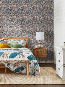 10/20pcs 3D PVC Faux Stone Peel And Stick Wall Panels, Waterproof Wall Stickers, Kitchen Backsplash, Bathroom Waterproof Wall Panels, Marble Style, Farmhouse Walls, Fireplace, Wall Decor - Multicolor - View 3