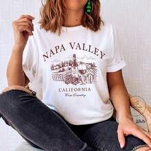 Napa Valley Shirt, California Vineyard T-Shirt, Wine Winery , Uni220G Heavyweight 100% Cotton T-Shirt. , This Offers The Perfect Balance Of Comfort And Structure. Soft To The Touch But Built To Last, It's A Staple For Those Who Demand More From Their Clog. Breathable, Stylish, And Versatile Enough For Any Outfit, This Shirt Keeps Its Pe And Feel, Wash After Wash.Manfinity Manfinity Hombre Cotton Streetwear 100 Percent Cotton Street Wear Halloween Camias Para Hombre Graphic Dwhite Graphic Shirt Tops Funny Graphic 4th Of July Funny Graphic S - White - View 1