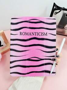 1pc Pink Wavy Pattern Painted Tablet Case, Compatible With 10.2/10.5/Air4/Air5/10.9/Pro 11-Inch/10th Gen/ Air 11-In.(M2)-2024/ Pro11-In.(M4)-2024/Air 11-Inch (M3) 2025/ (A16) 11 Inch 11th Generation 2025, Mini4/Mini5/Mini6/Mini7/Air/Air2/9.7, Galaxy Tab A8 10.5 Inch 2022. Includes Pencil Slot, Tri-Fold Stand, TPU, Magnetic Sleep/Wake, Fun/Personalized/Creative Design - Multicolor - View 2