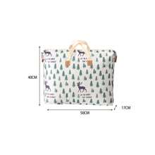 1pc Clothes Storage Travel Bag, Garment Blanket Organizer, Luggage Bag - Newly Upgraded Thicker Anti-Scratch & Anti-Puncture, Wider Reinforced Handle, Foldable Storage, Suitable For Home, Office, Travel, School, Etc. - Random Print Pattern - Print Pattern Placement Is Random