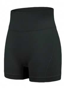 Pantaloni scurți de sport tricotați în culori solide, fără cusături, pentru femei, mărime mare, talie înaltă, pantaloni scurți de ciclism pentru yoga, pantaloni sport la modă, confortabili și prietenoși cu pielea