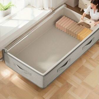 1 st hopfällbar förvaringsväska under sängen, utmärkt funktionalitet och mångsidig, för filtar, kjolar, täcken, kuddar, kläder och förvaring under sängen, platsbesparande, främjar arbetsdagen, förvaring under sängen