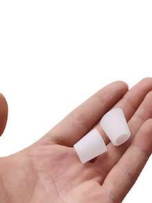 QKC 2 Pairs Soft & Comfortable Toe Covers For Women & Men, Suitable For High Heels & Casual Shoes - White - View 4