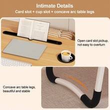 Portable Foldable Laptop Desk Tray With Cup Holder, For Bed/Sofa/Floor, Multipurpose Laptop Table Stand For Meal And Work, Suitable For Small Space - Multicolor - View 11