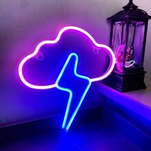 1pc Game Controller Neon Light Sign, Battery Or USB Powered, Alien, Star, Thunder, Lightning Flame Neon LED Decorative Light For Gamer Room Decor, Live Streaming, Party, Home, Wall Decor, Christmas